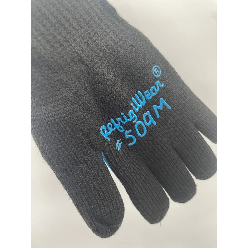 RefrigiWear 509M Dual Layer Unisex M Black Herringbone Grip Work Gloves‎ NWOT